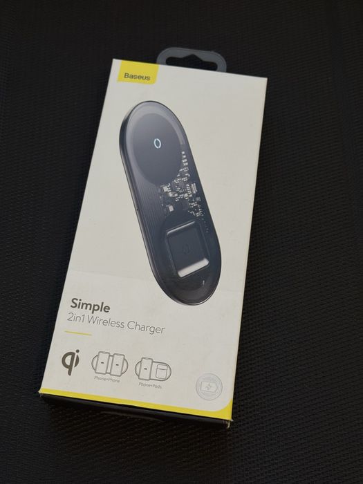 Безпровідна зарядка для телефону Baseus 2 in 1 (Iphone, apple watch)