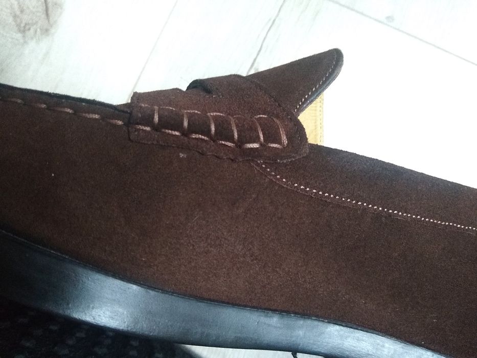 Maestro Eugenio  Niemieckie męskie mokasyny, 100% Skóra, Roz. 46-46,5