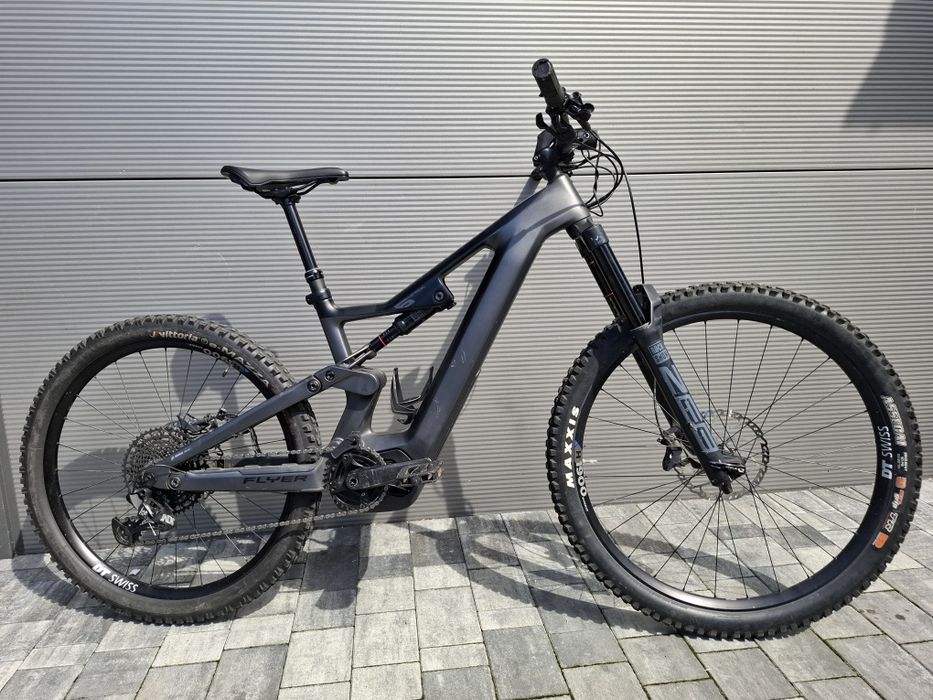 Rower elektryczny górski full eBike Flyer Uproc 6 r. M 44cm mullet carbon Sram NX Eagle Rockshox Zeb hydraulika Shimano Bosch CX