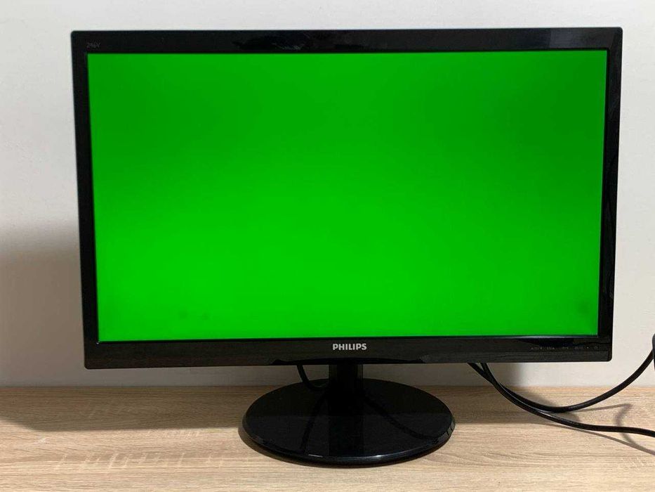 Монітор 24" Philips 246V5LHAB/00, без упаковки, затертий, є засвіти"10