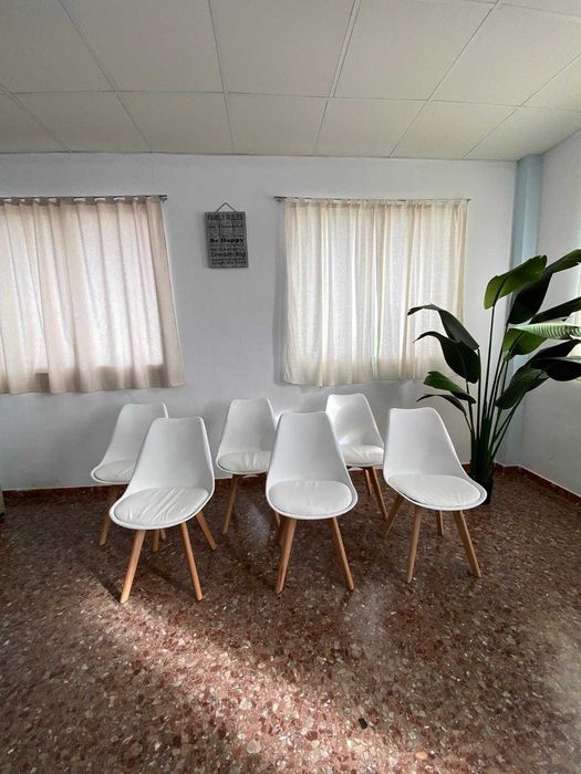 6 cadeiras brancas novas - portes grátis