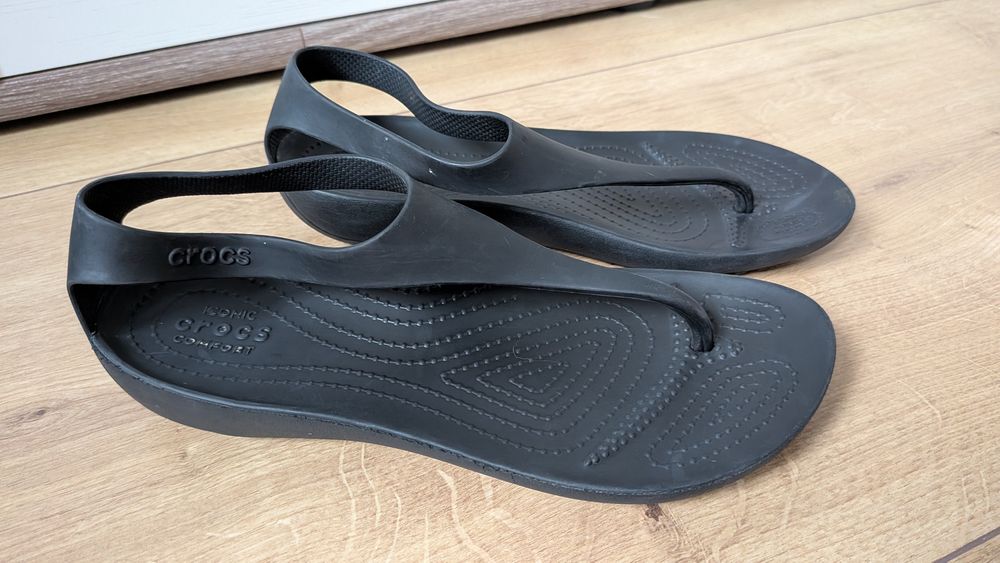 Buty na lato sandały crocs japonki czarne W7  37/38