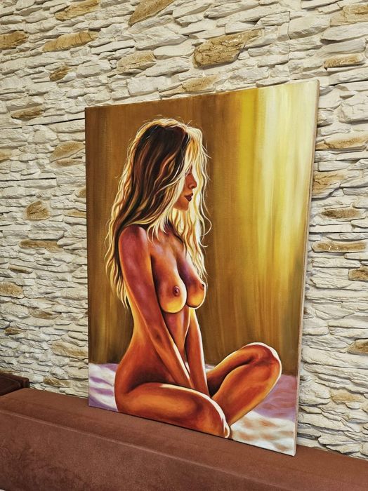obraz jest namalowany farbami olejnymi 60*80 cm