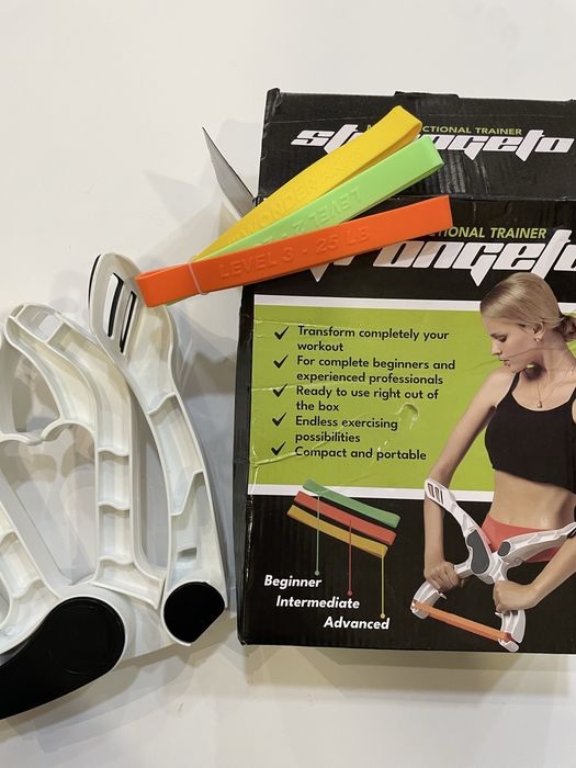Aparelho de fitness Strongelo com 3 bandas de resistência