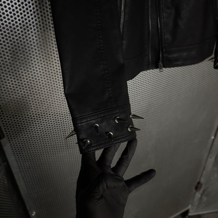 Archival Heavy Spiked Leather Biker Jacket