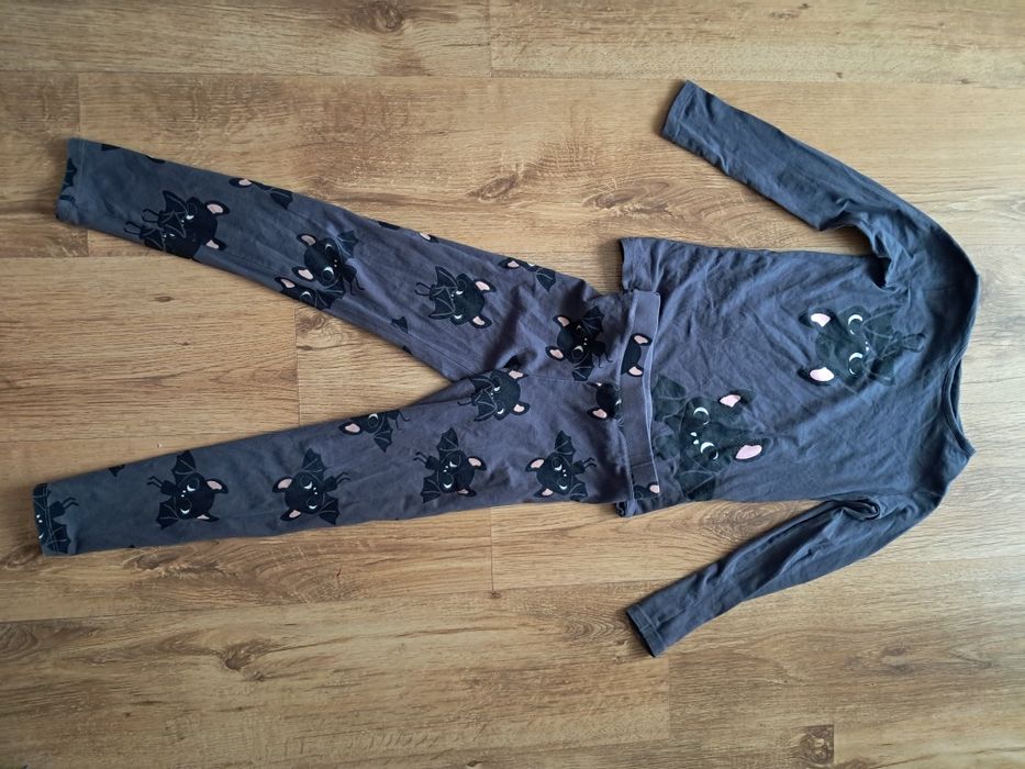 Komplet HM 122 128 legginsy bluzka z długim rękawem nietoperze