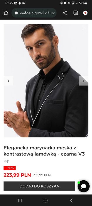 Marynarka męska Ombre