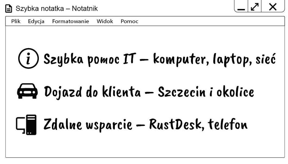 Pogotowie Informatyczne | Informatyk z dojazdem – Szczecin i okolice