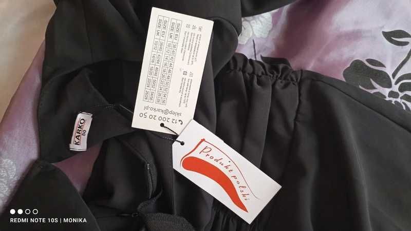 Nowa czarna sukienka polski producent plus size