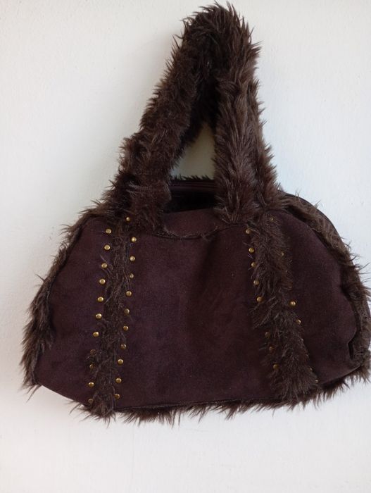 Torba damska DENTS, zamszowa, kolor brązowy.