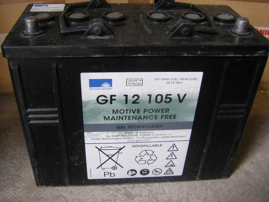 Akumulator trakcyjny 12V 120Ah żelowy SONNENSCHEIN GF 12 105 V