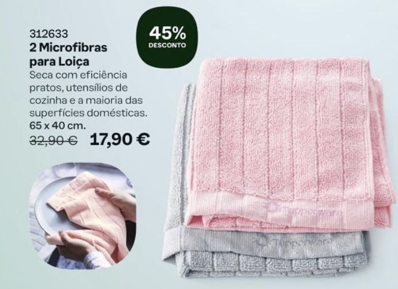 Microfibras Loiça tupperware