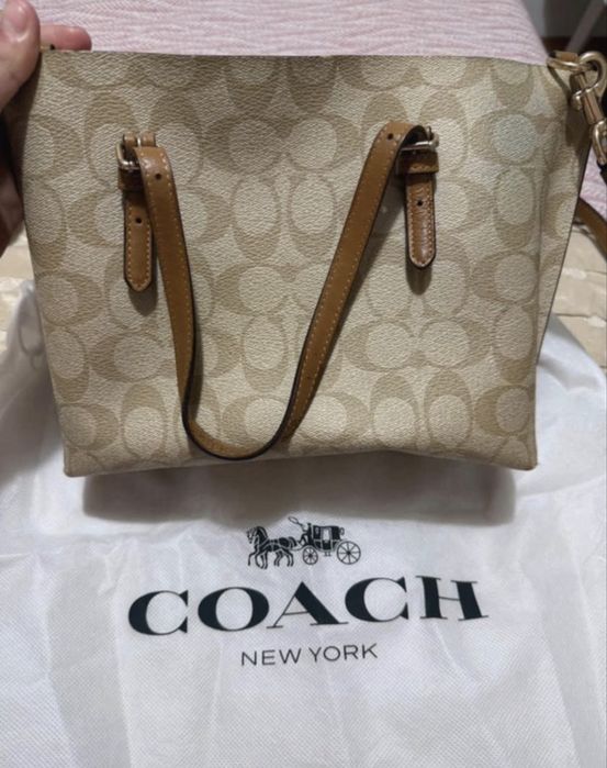 Mala da coach Mollie Tote Bag 25 In Signature Canvas em bom estado