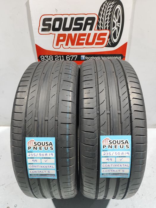 2 pneus semi novos 235-50R19 Continental - Oferta da entrega
