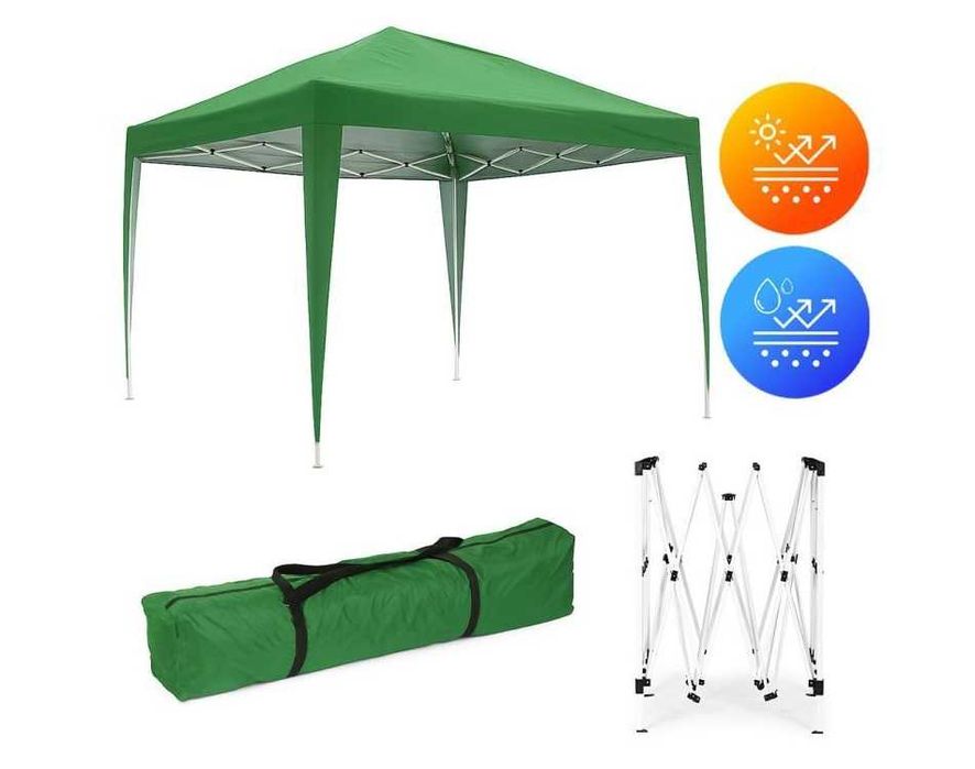PAWILON Handlowy Ogrodowy lekki 3x3m Zielony - AUTOMATYCZNY