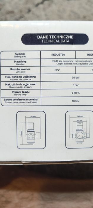 Reduktor Ciśnienia USTM REDUST34