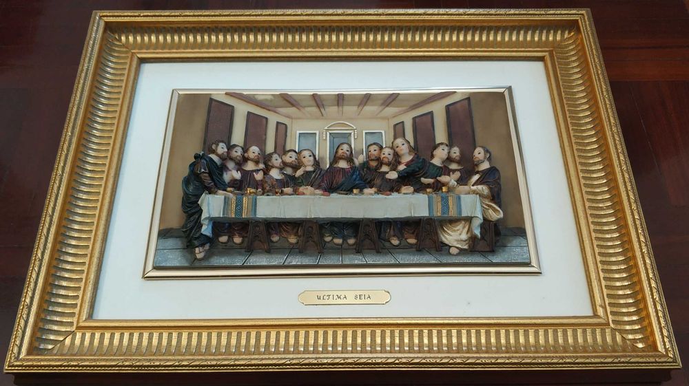 Quadro "Última Ceia de Cristo" em Marfinite