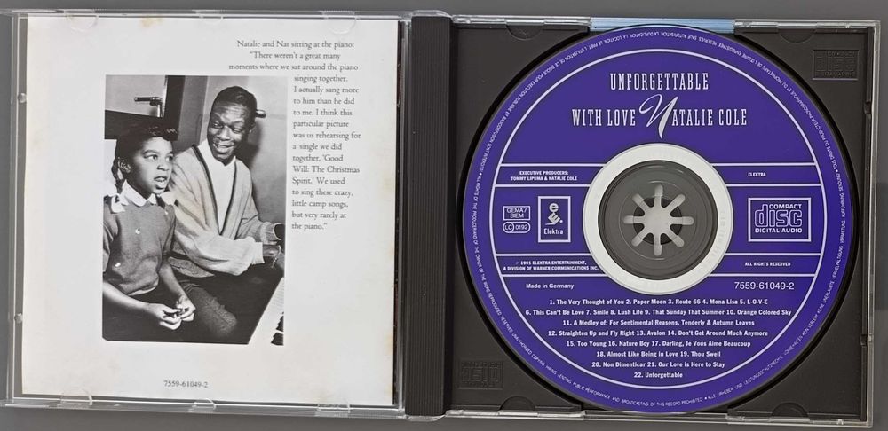 CD "Unforgettable", de Natalie Cole, em ótimo estado, como novo