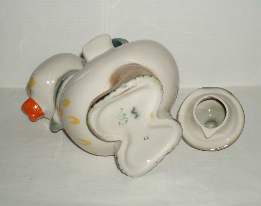 Кувшин чайник утёнок Полонное винтаж фарфор