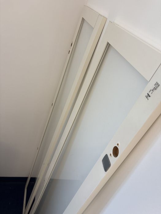 IKEA OXBERG – szklane drzwi do regału BILLY 40×192 cm, białe – komplet 2 szt.