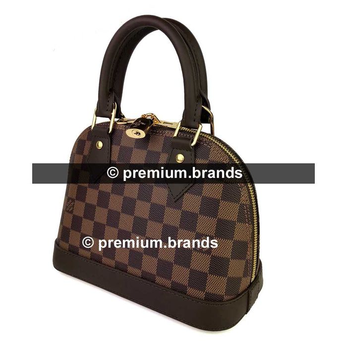 Torebka Louis Vuitton Alma BB canvas Damier Ebene/skóra naturalna