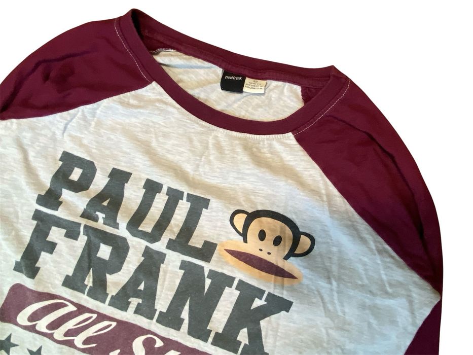 Лонгслив Paul Frank 2014 raglan-sleeve t shirt vintage monkey graphic y2k / s-xs