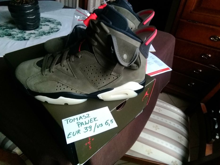 (r.39) NIKE Jordan 6 Retro Travis Scott Cactus Jack ADULT CN1084,-200