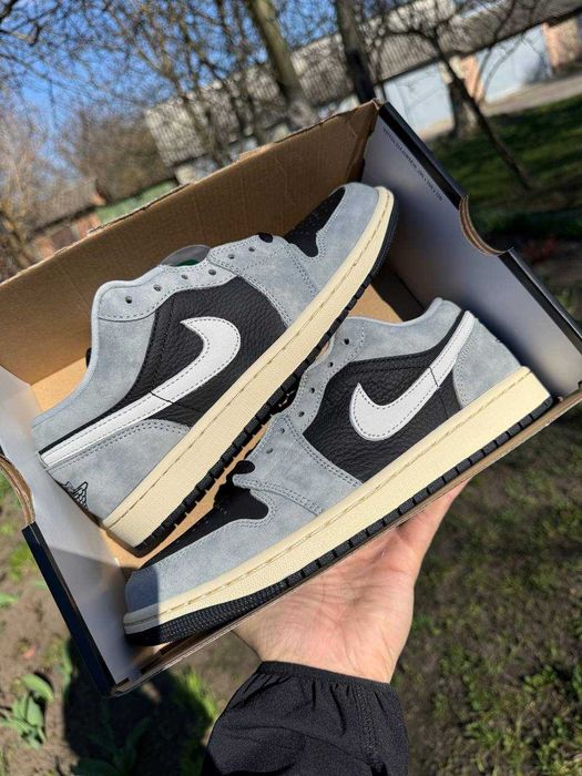 ОРИГІНАЛ! Air Jordan 1 Low Grey/Black 41 42 43 44 44.5 45 | HQ2010-012