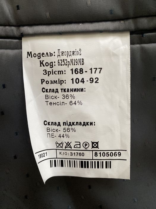 Чоловічий класичний костюм