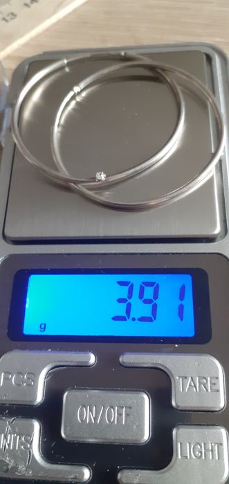 Срібні сережки конго 4см