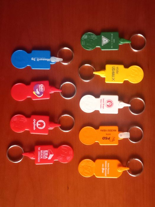9 porta chaves diferentes fichas de carrinho de supermercado