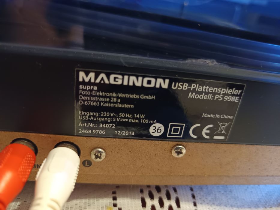 Gramofon Maginon USB PS998E
