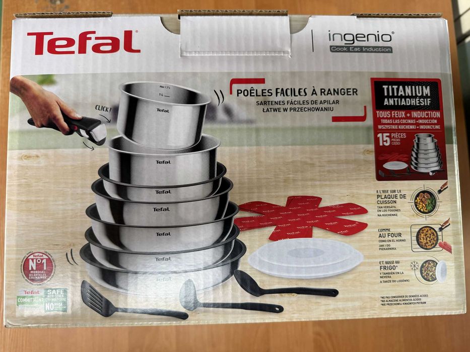 Zestaw patelni TEFAL Ingenio Cook Eat (15 elementów)