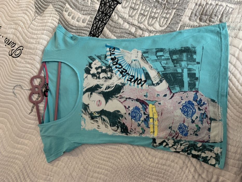 TAILLY WEIJL turkusowa bluzka t-shirt r. S