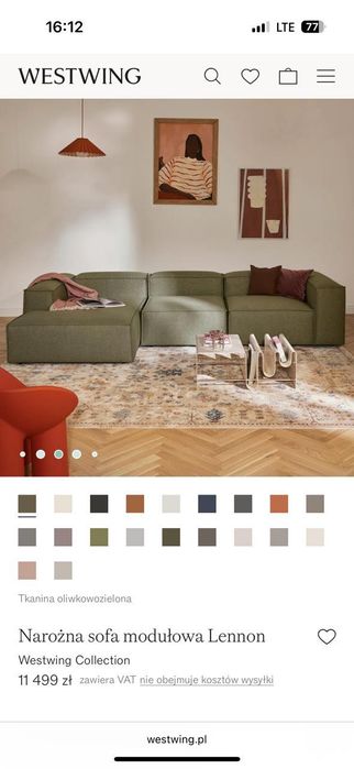 Sofa narożna modułowa