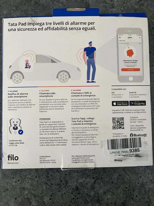 Tata Pad - alarm do fotelika samochodowego