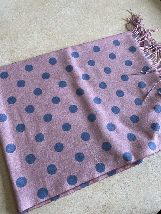 Шарф, полонтин в горошек