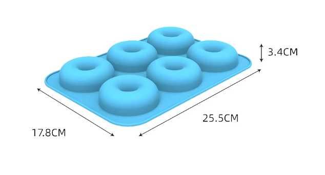 Forma silikonowa do muffinek foremka na oponki babeczki donuty 27cm