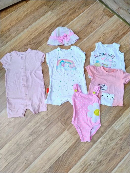 Letnie ubrania dla dziewczynki rozm 80