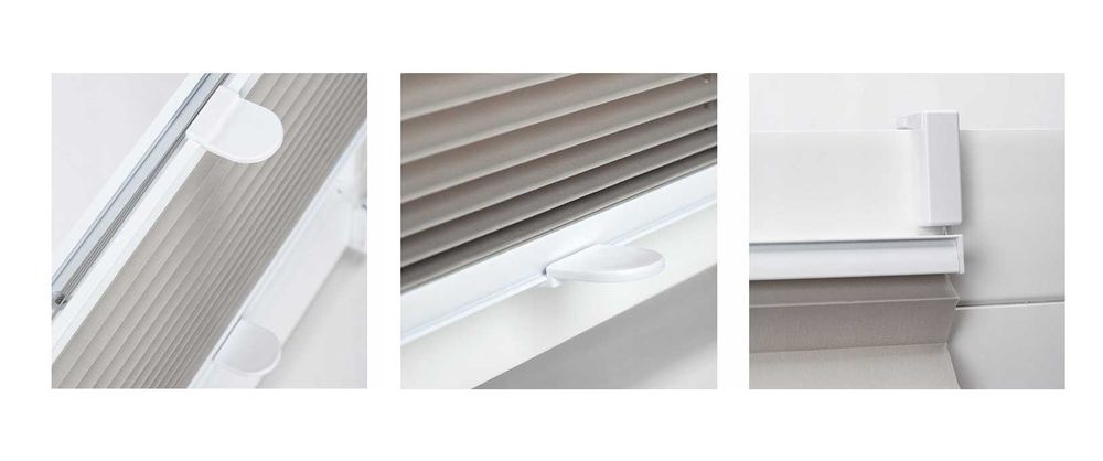 Roleta plisowana 76x150 cm bezinwazyjna czarna x2