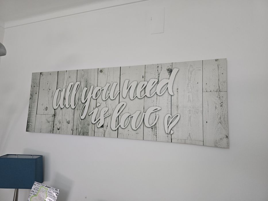 Tela/ quadro "all you need is love"