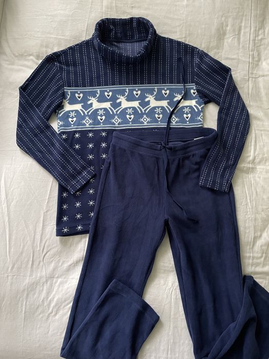 домашній костюм жіночий піжама  фліс UNIQLO XS -S