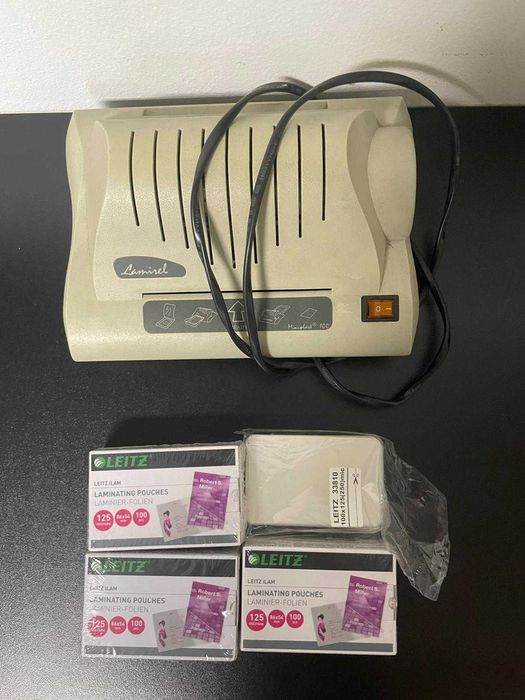 Plastificadora de Documentos Lamirel Miniplast 100 + Bolsas Leitz