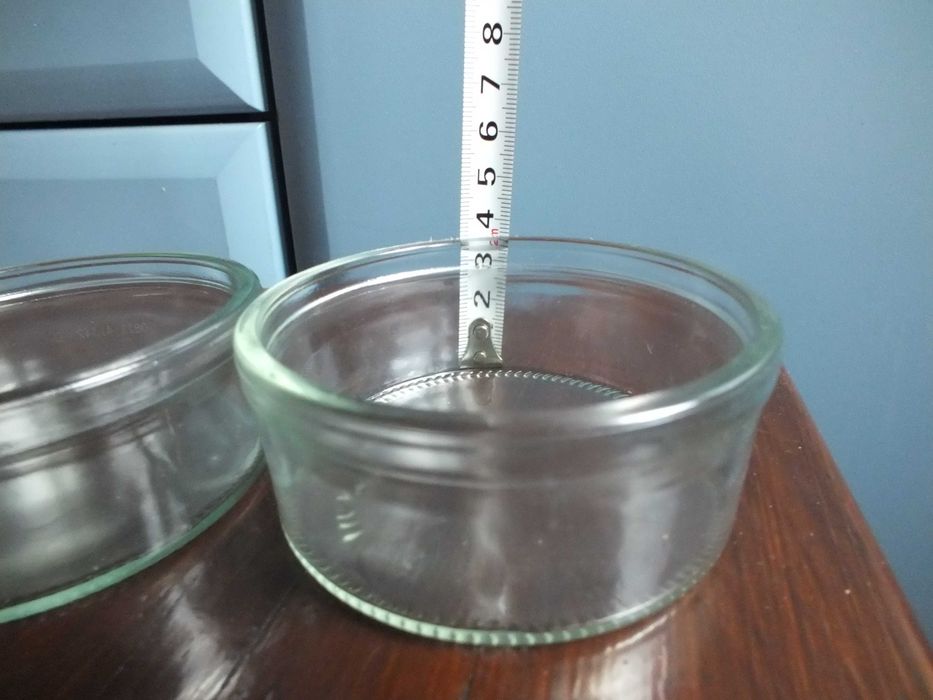 zestaw 6szt. miseczki pojemnik szkło dipówka  9cm, wys. 3,5cm NOWE
