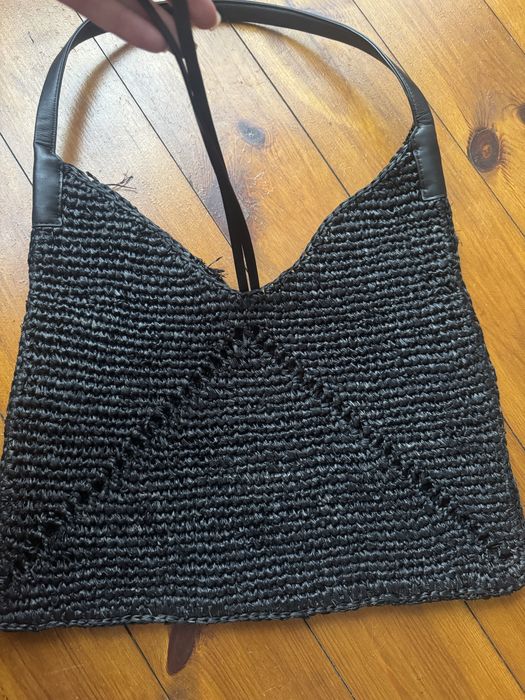 Плетена сумка з рафіі Massimo Dutti