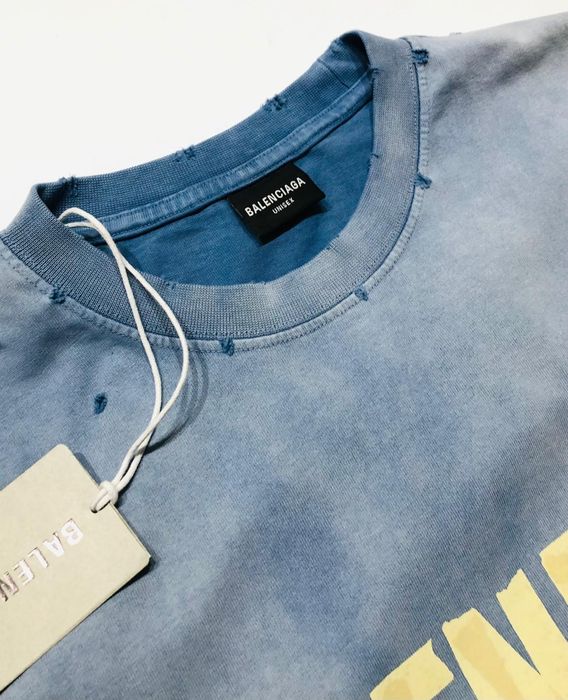 Koszulka męska Balenciaga Blue jeans
