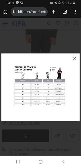 Термобілизна темно синя KIFA 34