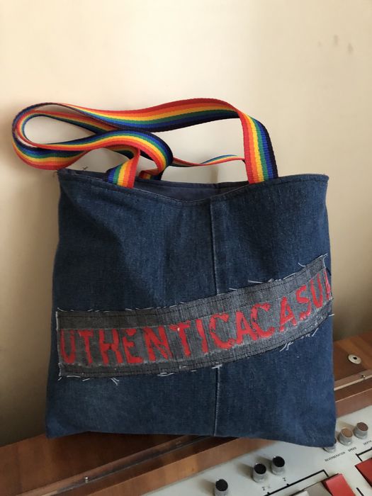 Piękna torebka jeansowa rękodzieło handmade