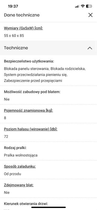 Sprzedam pralkę  Samsung