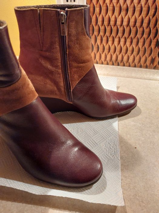 Botki ze skóry 39,5 Ryłko